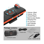 Car Bluetooth Speaker Bluetooth in Car Speakerphone for Handsfree Talking, Wireless Car Music Player with Visor Clip Lootquake LLC