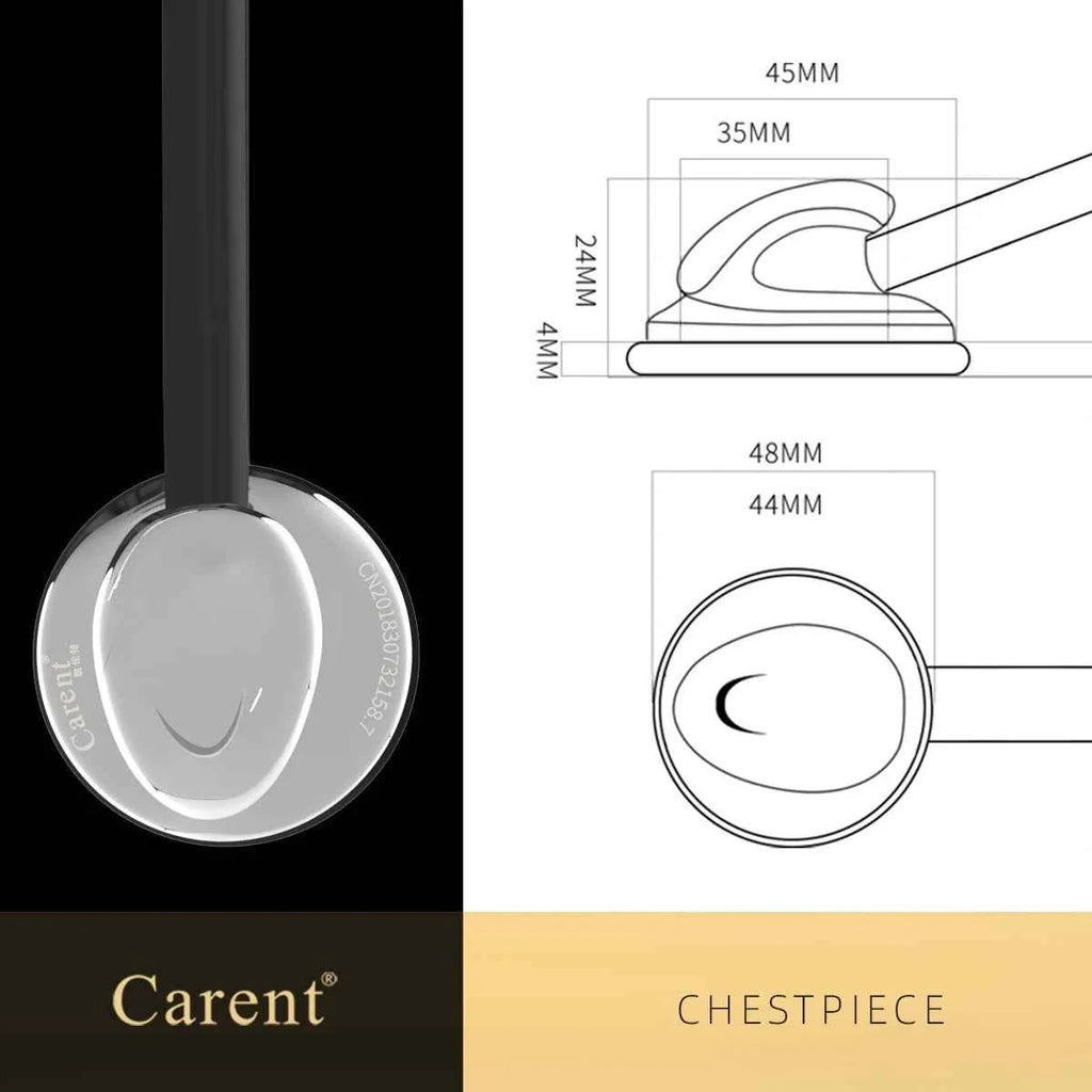 Carent Black Cardiology Dual Stethoscope