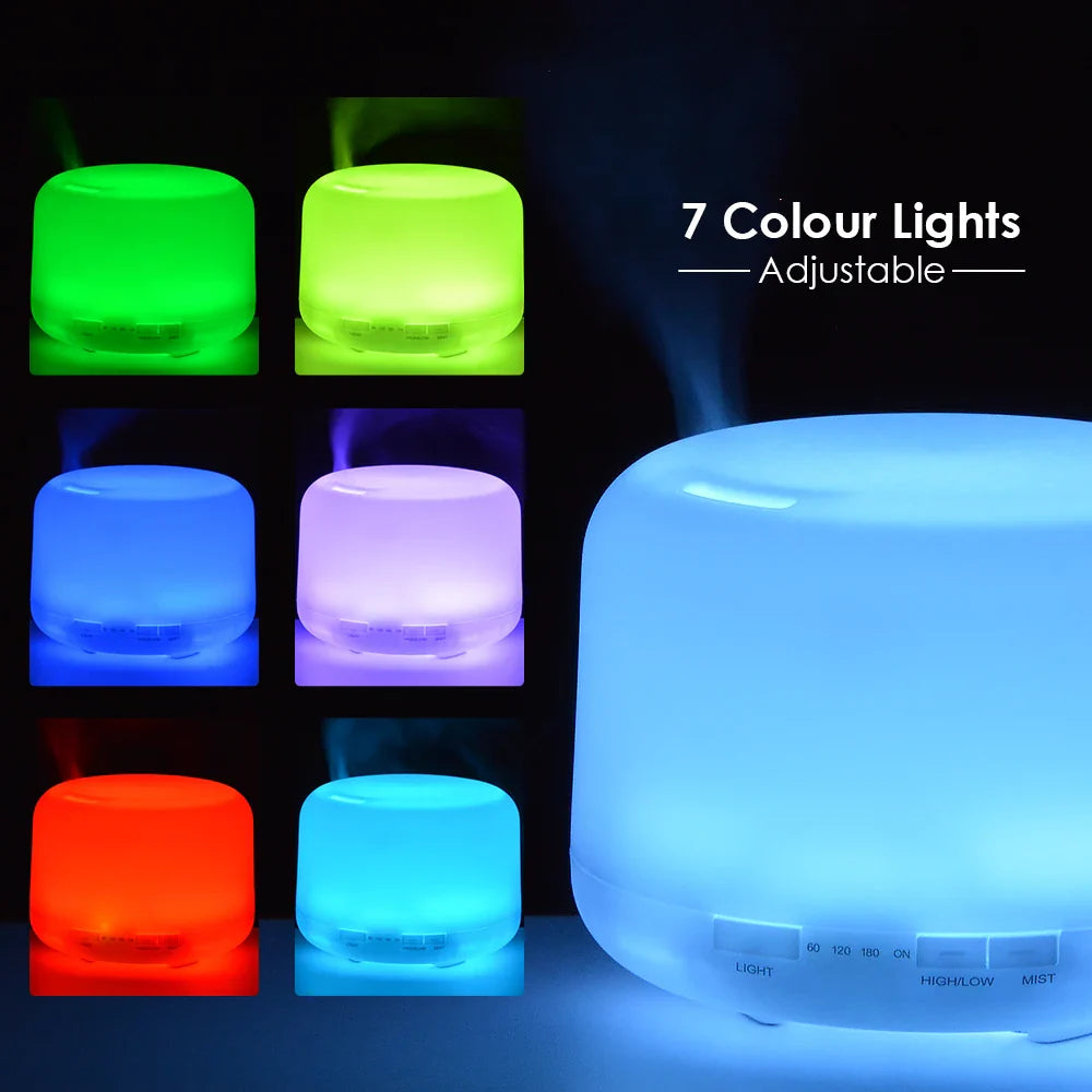 Air Humidifier Essential Oil Diffuser 300ML 500ML 1000ML With Lights Remote Control Ultrasound Electric Aromatherapy Diffuser Lootquake LLC