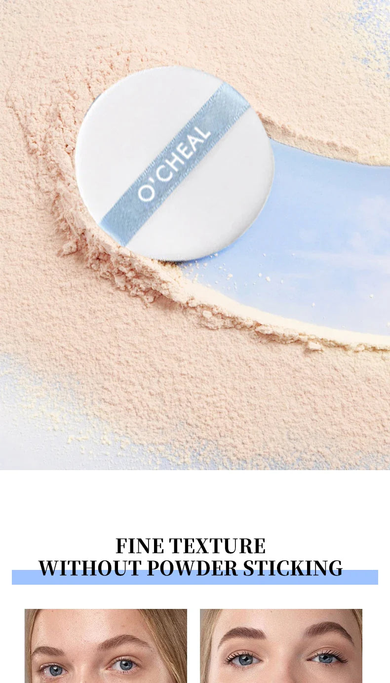 Ocheal Matte Face Setting Powder Oil-control Lightweight Radiant Foundation Pressed Powder Face Full Coverage Makeup Cosmetic Lootquake LLC