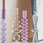 Glass Candle Holders Nordic Decor Taper Candle Holder Candlesticks for Home Wedding Room Decoration Party Vase Home Decor Pi-Mart