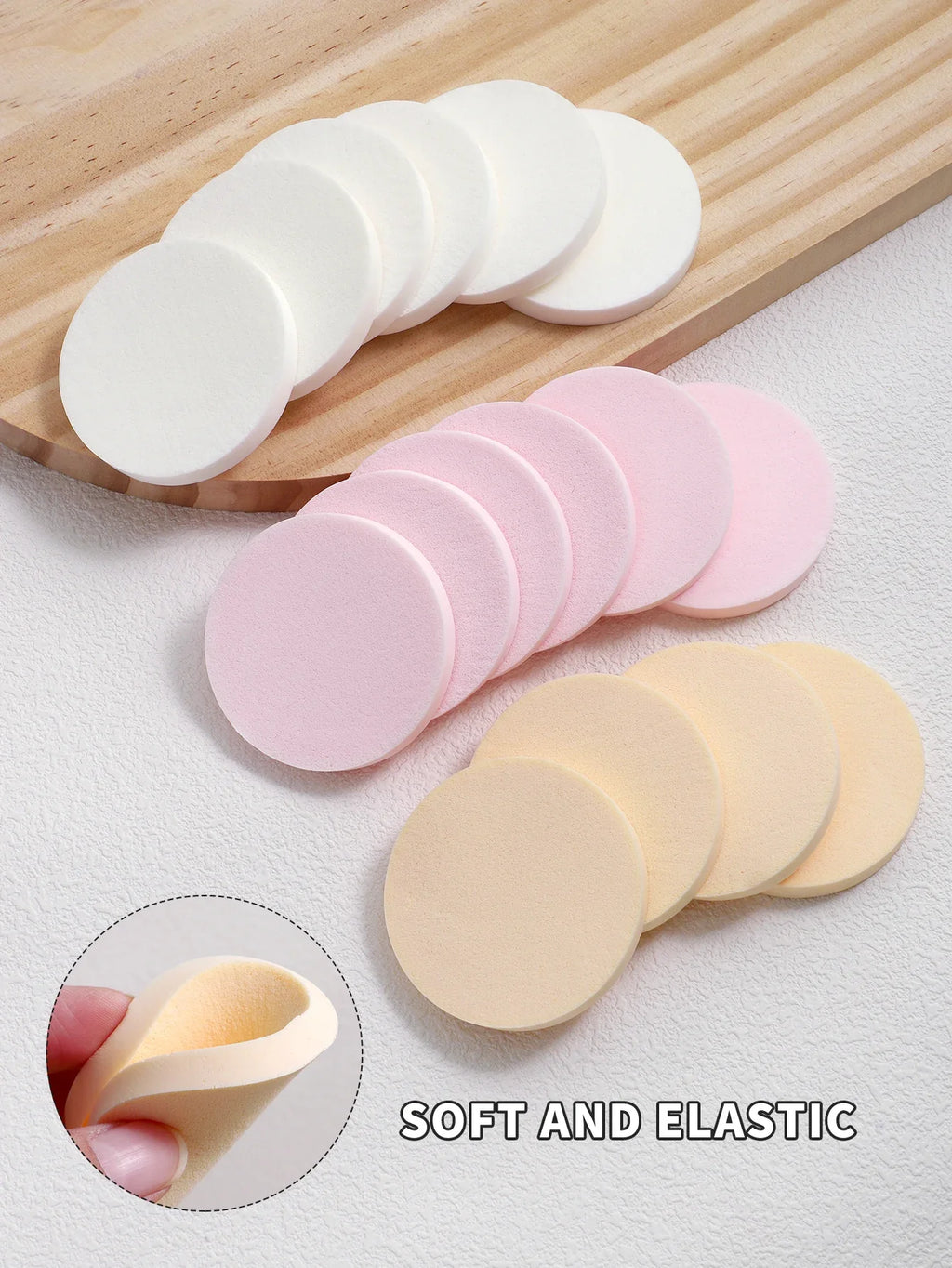 16/ Pack, colorful dry and wet makeup powder puff, round makeup sponge soft facial foundation and make-up tools. Lootquake LLC