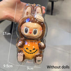 LABUBU Have A Seat Transparent Case Labubu Plastic Case Backpack Charms Lootquake LLC
