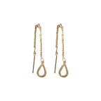 925 Silver Earring For Women Long Tassel Earrings Ear Line pendientes Fashion Zircon Star Drop Earrings