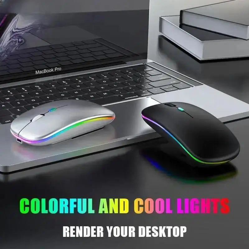 Wireless Mouse Gaming Mouse Backlight USB Compatible RGB Rechargeable Mice Silent Backlit Ergonomic Gaming Mouse for Laptop PC Lootquake LLC