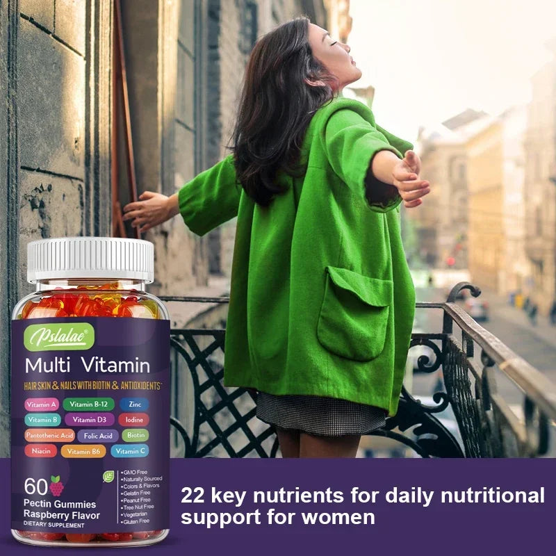 Multivitamin Gummies - To Provide Energy, for Skin, Hair and Nails Health, Support Immune, Overall Health Lootquake LLC