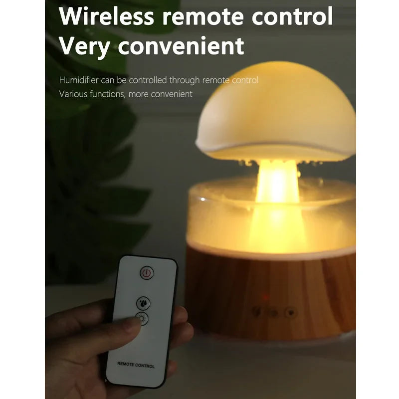 Mi Mushroom Air Humidifier Wireless Fragrance Diffuser Bedroom Essential Oils Diffuser Rain Cloud Night Light Home Appliance Lootquake LLC