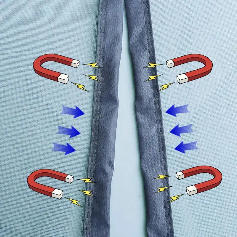 Large Size Magnetic Garage Door Curtain Custom Size Mosquito Net Anti Fly Insect Screen Used in Pavilions Balconies Outdoor Tent