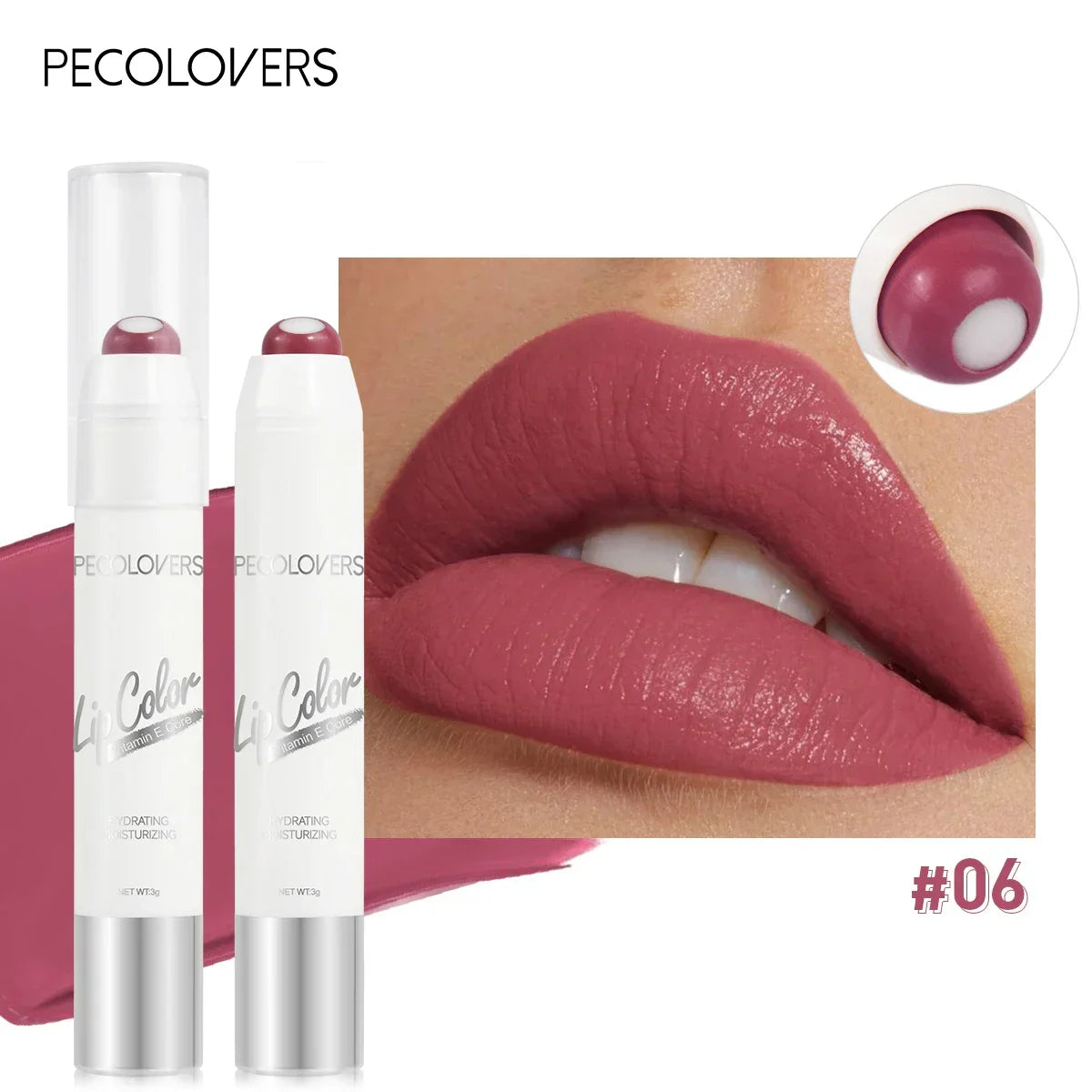 2-in-1 Nude Lipstick Matte Red Lip Balm Moisturizing 6 Colors Sandwich Lipstick Waterproof Long Lasting Non-stick Cup Lip Stick Lootquake LLC