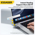 Essager 2-in-1 Mini Type C USB2.0 Card Reader Adapter Micro SD TF Memory Card Reader for iPhone 16 15 Pro Huawei Macbook iPad