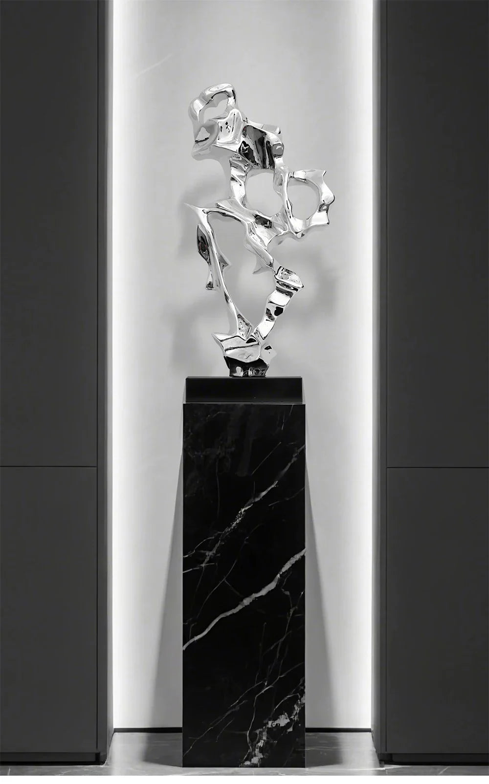 Abstract Art Sculpture Electroplating Transparent Resin Craft Model Modern Home Decor LivingRoom Office Desktop Statue Ornaments Lootquake LLC