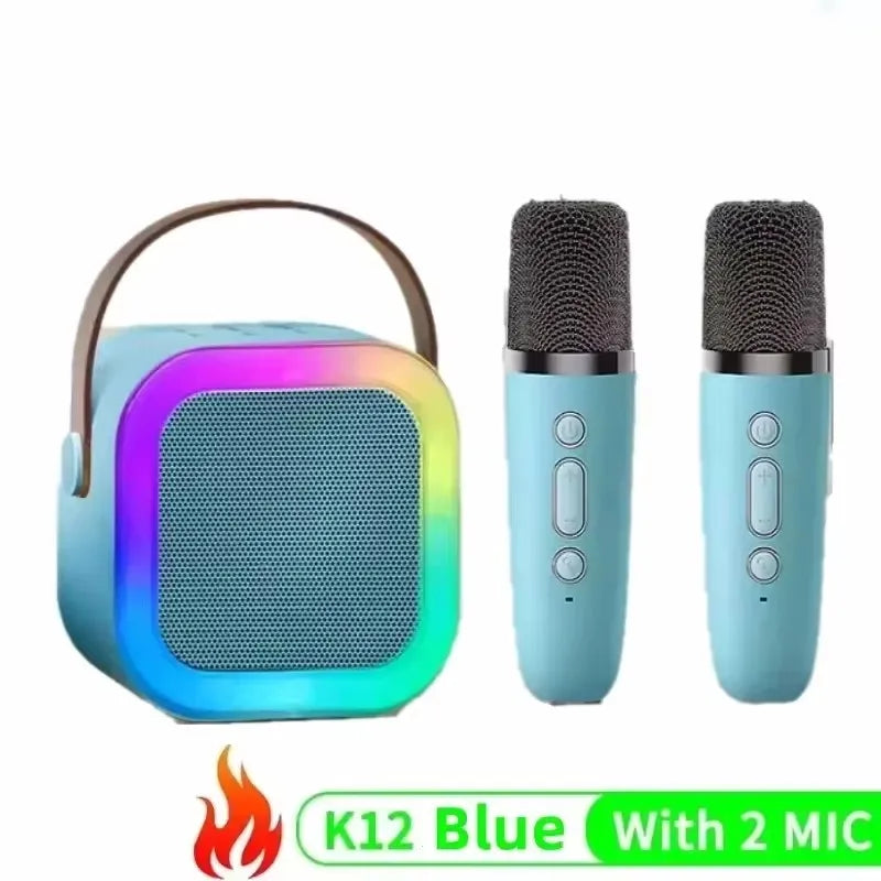K12 Bluetooth Karaoke Machine Portable  5.3 PA Speaker System with 1-2 Wireless Microphones Home Family Singing Children's Gifts Lootquake LLC