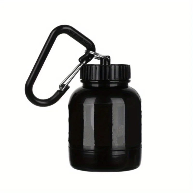 1pc Protein Powder Jar with Carabiner Portable Shaker Cartridge, Suitable for Outdoor Sports, Gym Fitness Lootquake LLC