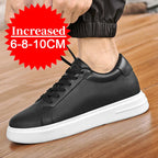 New Summer Men's Sneakers Elevator Shoes Heightening Height Increase Insole 7-8CM High Heels Shoes Leather Sport Shoes Men Shoes Lootquake LLC