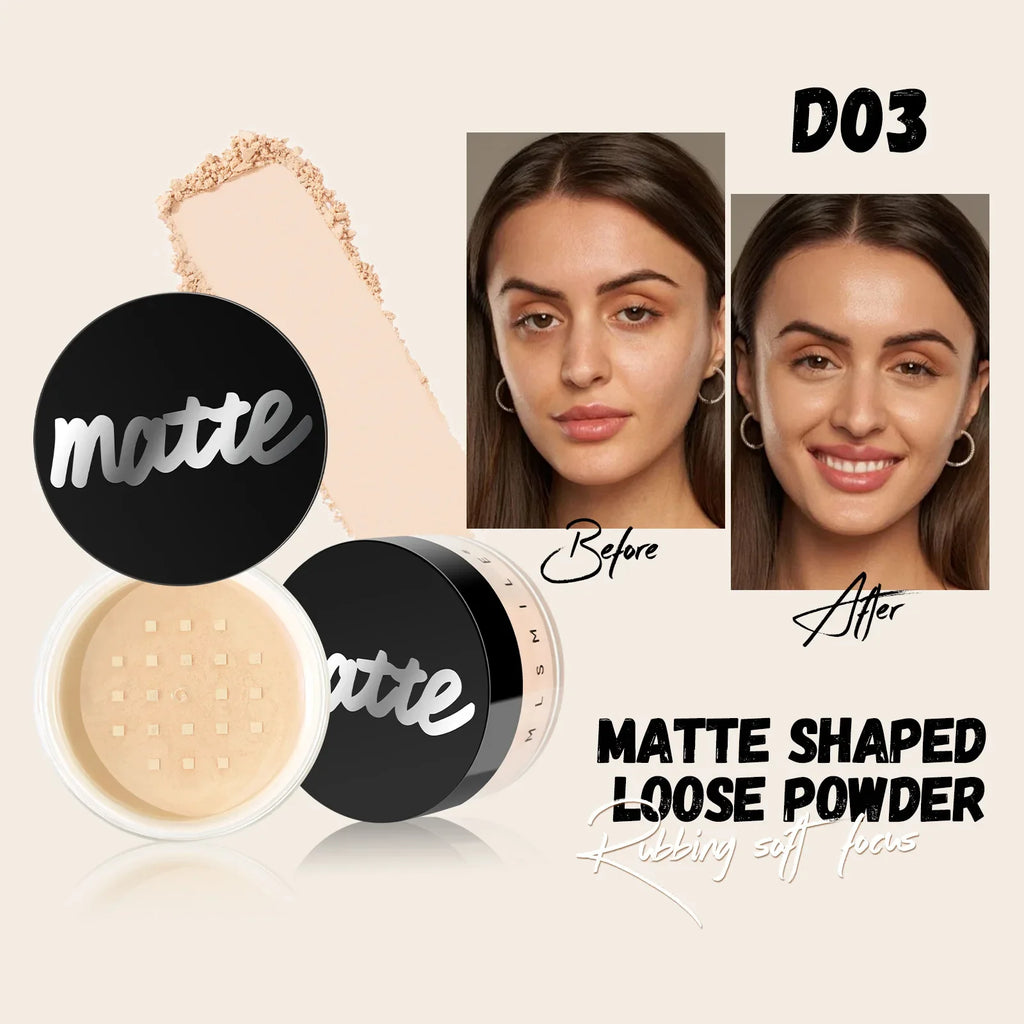 4 Colors Matte Loose Powder Face Whitening Skin Finish Transparent Pink Nude Mineral Makeup Cosmetic Foundation Setting Powder Lootquake LLC