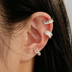 LATS Gold Color Leaves Ear Cuffs, Black Non-Piercing Ear Clip Earrings for Women & Men Lootquake LLC