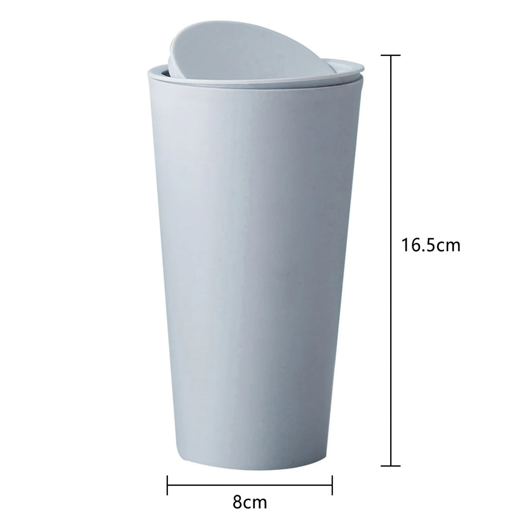 Mini Desktop Bin Small Trash Can with Cover Bedroom Trash Can Garbage Can Clean Workspace Storage Box Home Desk Trash Can Lootquake LLC