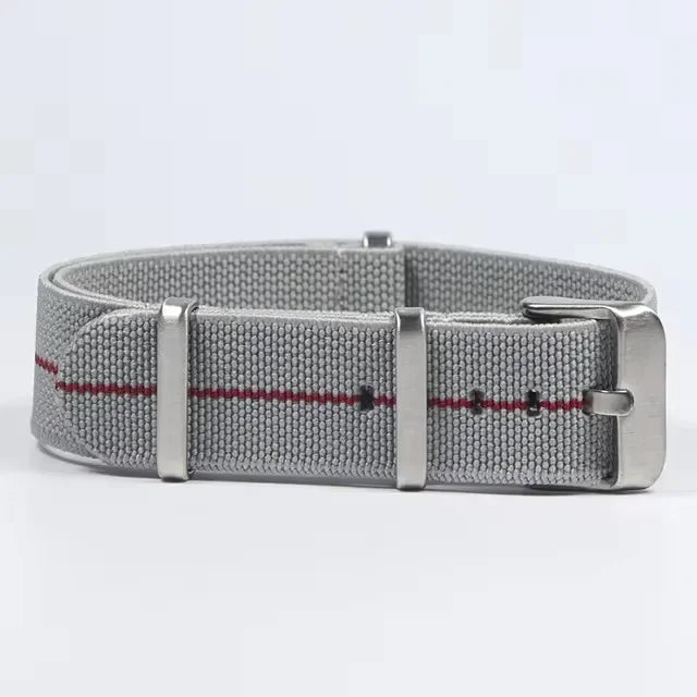Polar Watch Band Nylon Elastic Strap Unisex Military Style Blue Red