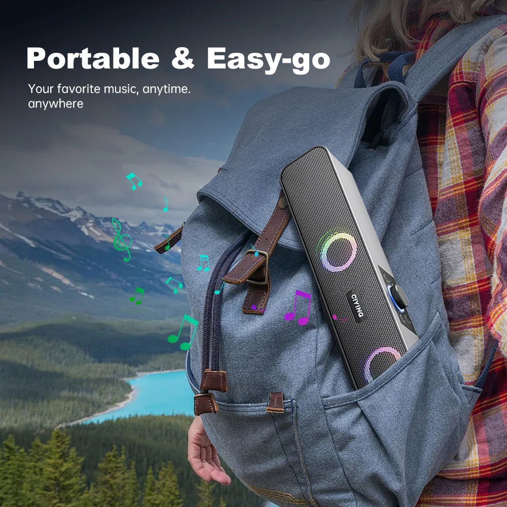 Bluetooth Speaker HD Sound Portable Playback AUX TF Card and USB LED Light Speaker Bluetooth 5.3 Wireless Loud Speaker amplified Lootquake LLC