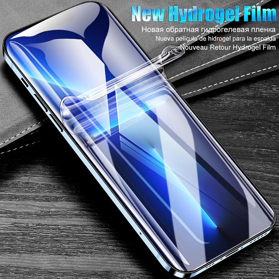 4PCS Film For iPhone 13 12 11 14 Pro Max Full Cover Screen Protector For iPhone X XR XS Max 6 7 8 14 Plus SE Not Glass Anti-Scratch Shockproof Protection Screen Cover Shield Stevvex