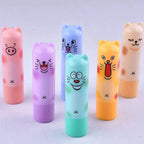 24pcs/lot Moisturizing Fruit Flavor Colourless Cartoon Lip Balm Natural Plant Lip Gloss Fruit Embellish lipstick Makeup Tools