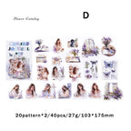 Journamm 40pcs/pack PET Materials Character Sticker DIY Scrapbook Collage Supplies Creative Decor Stationery Aesthetics Stickers Lootquake LLC