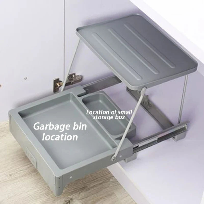 Kitchen Trash Can Household Pull Out Trash Can Sink Cabinet Bottom Garbage Bin Large Capacity Litter Bins Food Waste Disposal
