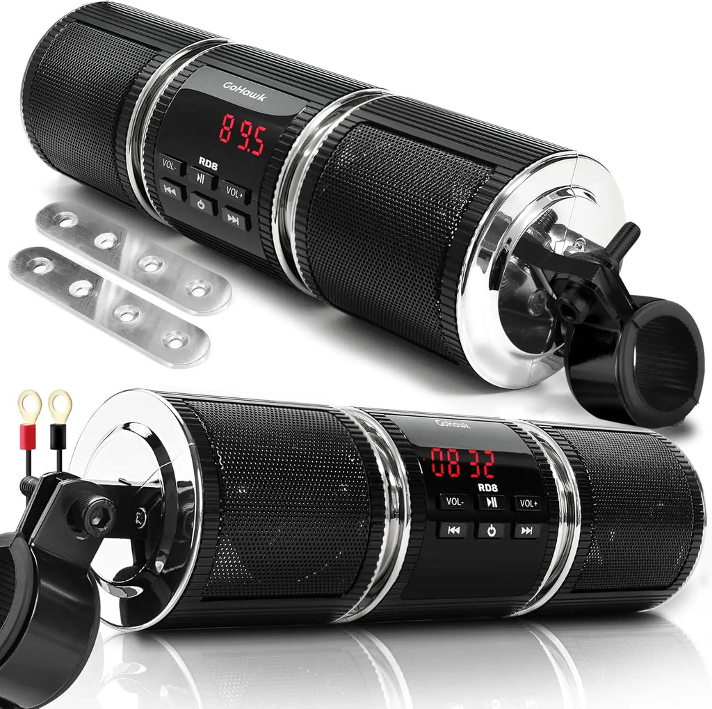 Bluetooth Audio Motorcycle Stereo Speaker Motorcycle Installation MP3 Music Player Amplifier Scooter Bicycle USB FMRadio Speaker Lootquake LLC