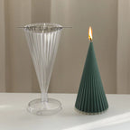 Striped Conical Candle Mold Diy Handmade Aromatherapy Candle Making Tool Home Decor Candle Acrylic Plastic Molds Lootquake LLC