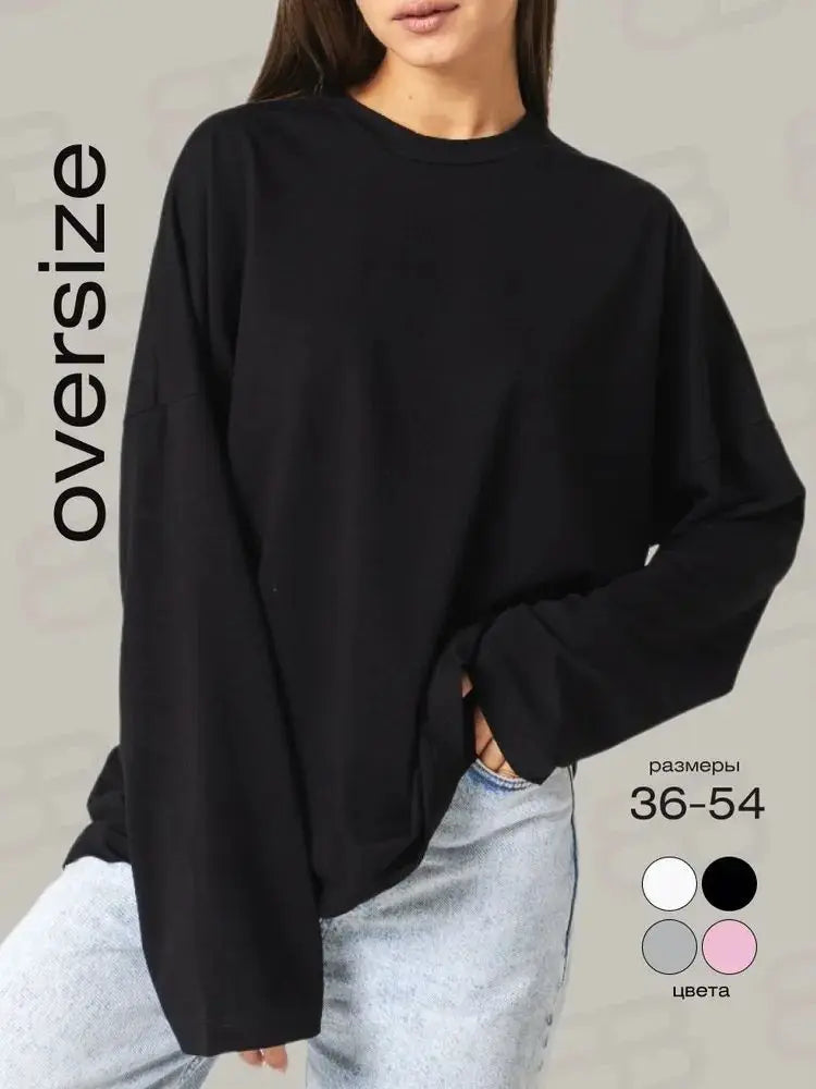 CottonEase 2026: Versatile Loose Long Sleeve Tee THRIXINE