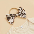 Toddler Girls Cute Summer Set Sleeveless Floral Print Romper with Ruffle Trim and Matching Bow Headband Adorable Outfit for