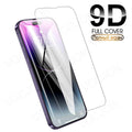 9D Full Cover Tempered Glass For iPhone 14 Plus 13 12 11 Pro Max mini Screen Protector iPhone X XR XS Max Protective Film 9H Tempered Glass Film Case-Friendly Screen Protector for iPhone Stevvex