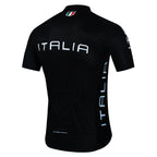 Mens Cycling Jersey Classic Black Cycling Racing Tops Short Sleeve THRIXINE