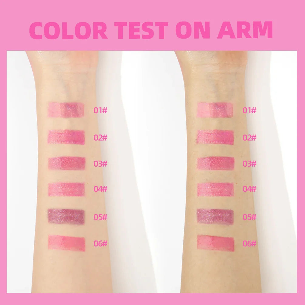 QIBEST Lip Oil Magic Warm Color Changing Lipstick Balm Lip Glaze Transparent Moisturizing Lipgloss Shiny Glitter Lips Cosmetics