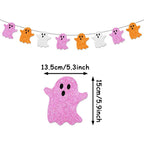 Halloween Themem Party Decoration Banner Ghost Festival Atmosphere Decoration Ghost Spider Bat Banner Decoration Supplies Lootquake LLC