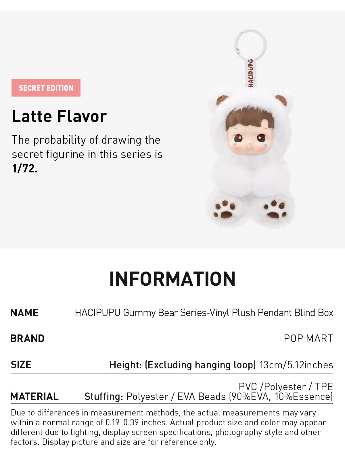 Hacipupu Gummy Bear Series - Vinyl Plush Pendant Labubu Loot