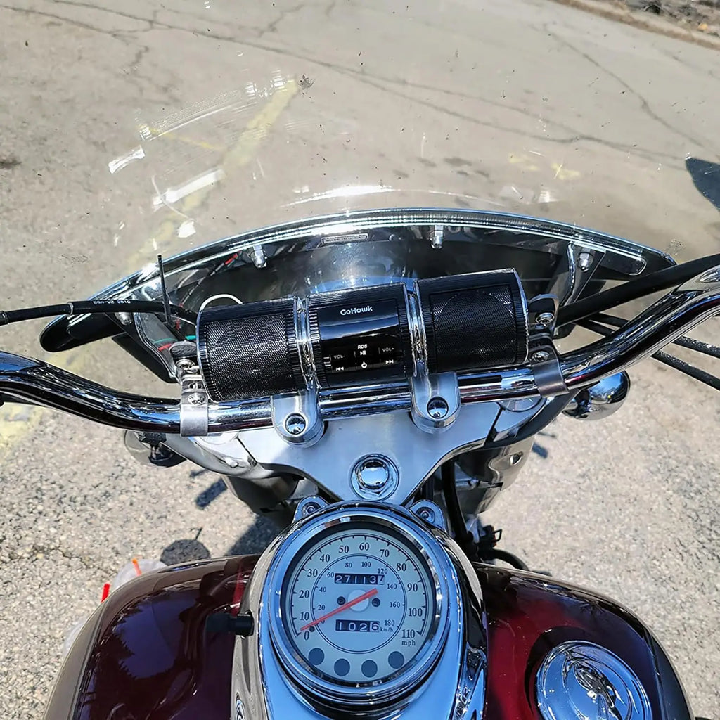 Bluetooth Audio Motorcycle Stereo Speaker Motorcycle Installation MP3 Music Player Amplifier Scooter Bicycle USB FMRadio Speaker Lootquake LLC