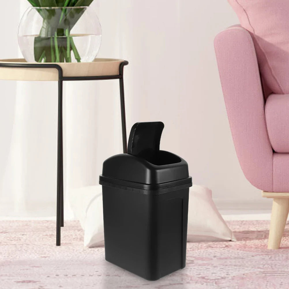 Large Capacity Shake Lid Trash Can 30L Grey White PP Material Kitchen Bathroom Bedroom Garbage Bin Compact Reusable