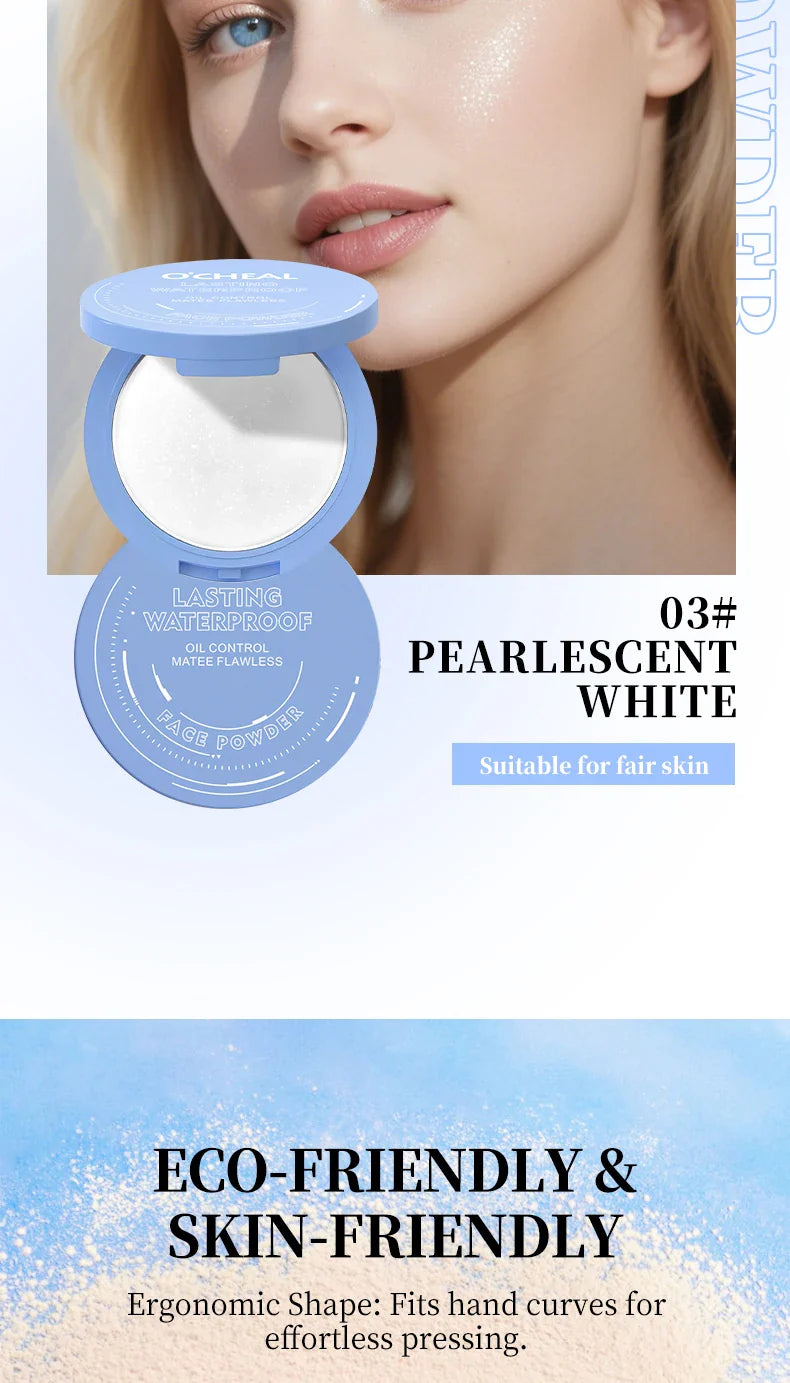 Ocheal Matte Face Setting Powder Oil-control Lightweight Radiant Foundation Pressed Powder Face Full Coverage Makeup Cosmetic Lootquake LLC