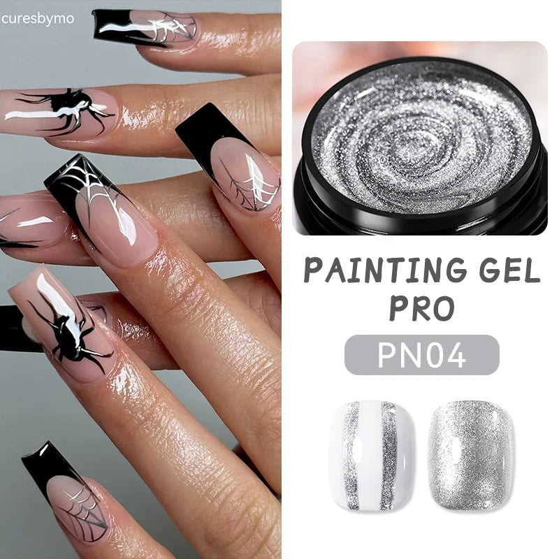 BORN PRETTY Metallic Painting Gel Gold Silver Mirror Effect Nail Polish Super Bright Drawing Line French Nail UV Painting Varnis Lootquake LLC