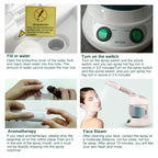 Face Hair Steamer Machine Humidifier Hot Nano Mist Sprayer Facial Ozone Vaporizer Hair Moisturizing Hydration Home Salon Steamer