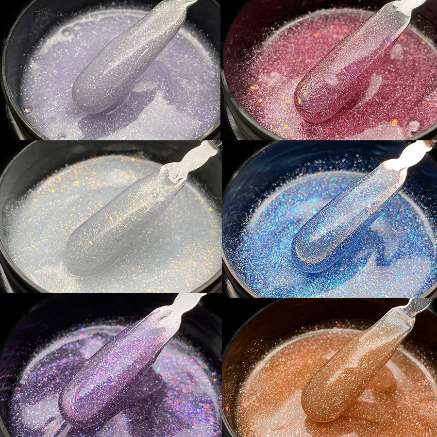 Jillnails 100g Glitter Shimmer Milky Hard Gel Builder Nail for Nails ExtensionsRoyal Blue Pink  UV LED Camouflage  Selfleveling Lootquake LLC