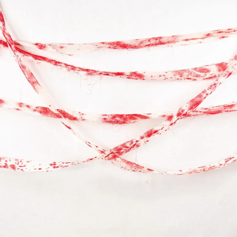Haunted House Home Scene Decoration 3m/5m Halloween Bloody Gauze Bandage Warning Isolation Belt Horror Props For Halloween Party Lootquake LLC
