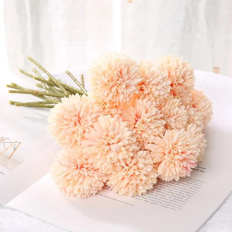3/6Pc Hydrangea Artificial Flowers Bouquet Boho Home Bedroom Decor Wedding Decoration Craft Vases Flower Arrangement Accessories Lootquake LLC