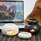 3 in 1 Candle heating holder Ceramics Essential Oil incense Burner Big Capacity Aromatherapy Oil Lamp Candlestick Home Fragrance Lootquake LLC