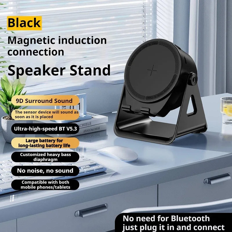 Bluetooth Speaker Adjustable Desktop Lazy Tablet Bracket Support Portable Wireless Speaker Phone Holder Stand with RGB Light Lootquake LLC