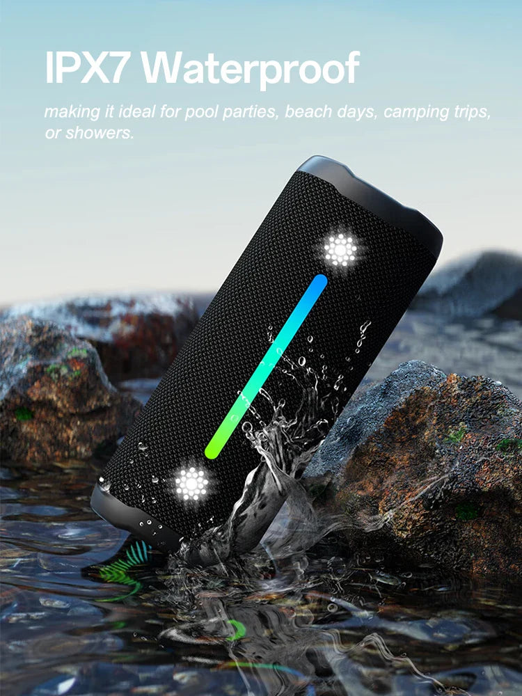 Ohayo Portable Waterproof Bluetooth Speaker 35W Drivers with Powerful 360-Degree Sound and Thundering Bass,TWS,IPX7 Waterproof Lootquake LLC
