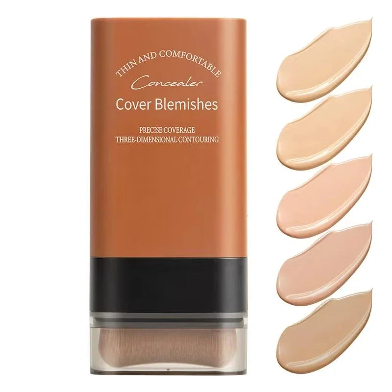 Matte Foundation Cream Stick Multi-Use Eraser Makeup Full Coverage Waterproof Lasting Oil-control Cover Acne Base With brush Lootquake LLC