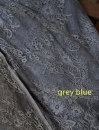 3Meters/lot Off White French Chantilly Lace Fabric , Eyelash Embroidery Lace Craft Bridal Veil Lace Accessory 150cm Width
