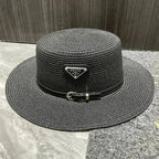 Summer Beach Hat Versatile Top Hats Belt Buckle  Sun Protection Hat Korean Style Straw Hat for Women